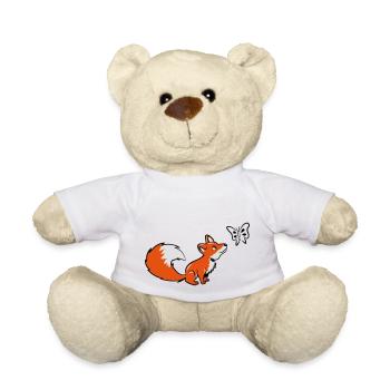Fuchs papillon petite douce - Nounours - blanc - Devant