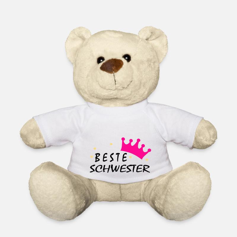 beste schwester - Teddy - Weiß