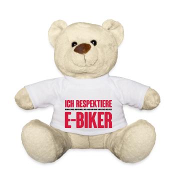 Ich respektiere keine E-Biker - Teddy - Weiß - Vorne