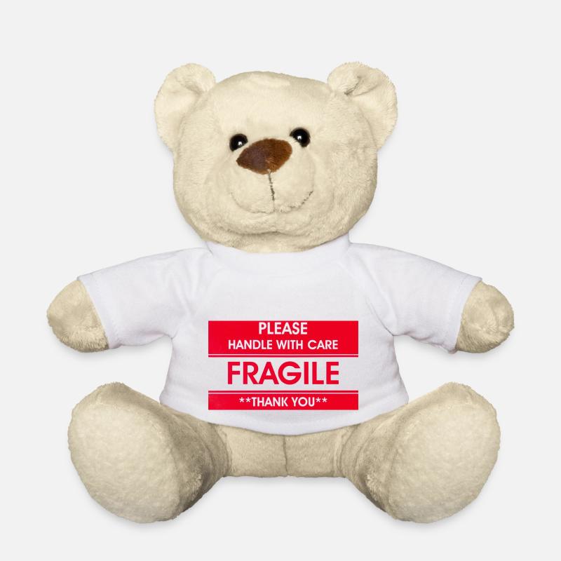 fragile fragile this side up - Nounours - blanc
