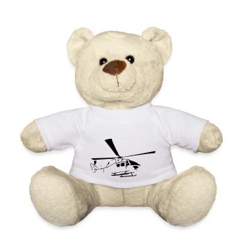 Hubschrauber Helikopter Helicopter - Teddy Bear - white - Front