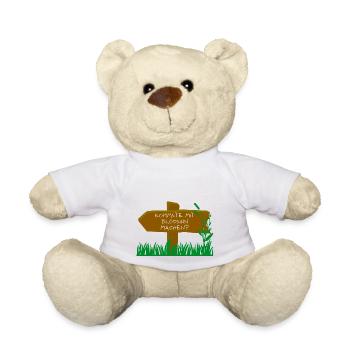 Kommste mit Blödsinn machen? - Teddy - Weiß - Vorne