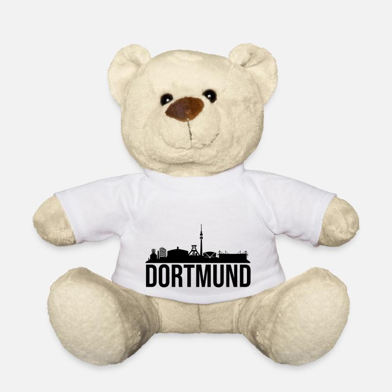 dortmund skyline black - Teddy - Weiß