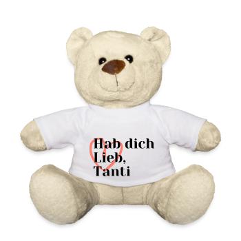 Tante Aunt Geschenk Beste Tanti - Teddy - Weiß - Vorne