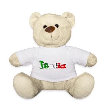 T-shirt logo Italia - Nounours - blanc - Devant