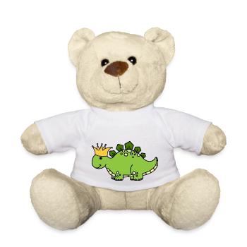 Dino Crown King - Teddy Bear - white - Front