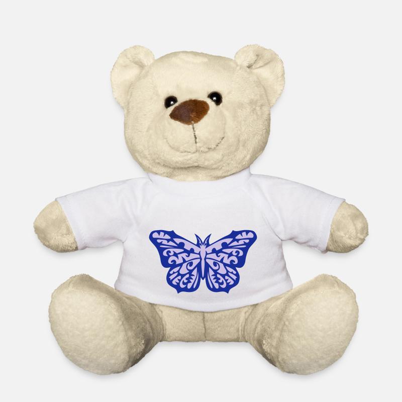 papillon tribal - Nounours - blanc
