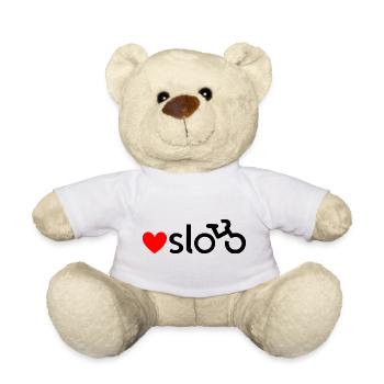 Oslo Fahrrad-Liebesaufkleber (schwarz) - Teddy - Weiß - Vorne