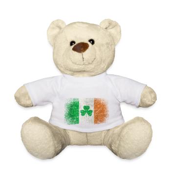 Irlande drapeau trèfle vintage - Nounours - blanc - Devant