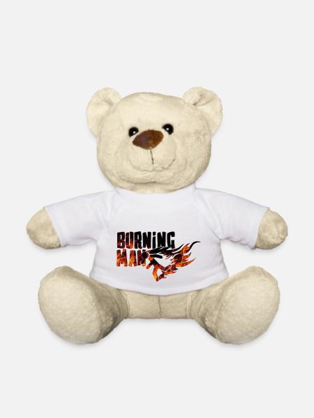 Burning Man - Teddy Bear - white