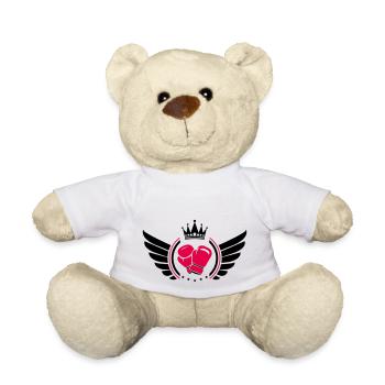 Icône de boxe - Nounours - blanc - Devant