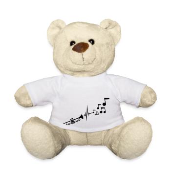 Instrument Trompete Noten - Teddy - Weiß - Vorne