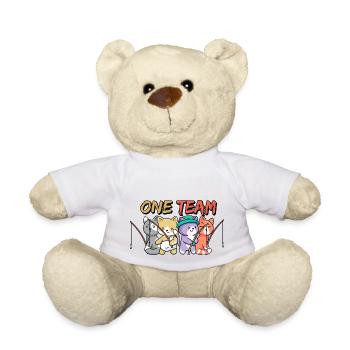 équipe famille chat pêche chien sport anniversaire - Nounours - blanc - Devant