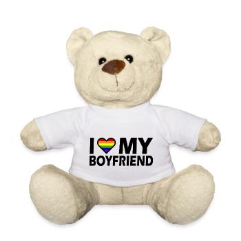 I love my boyfriend - Nounours - blanc - Devant