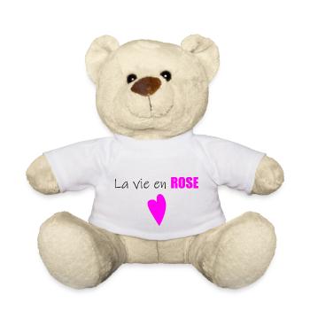 la vie en rose - Nounours - blanc - Devant