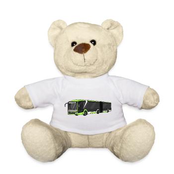 Bus, Schulbus, Busfahrer - Teddy - Weiß - Vorne