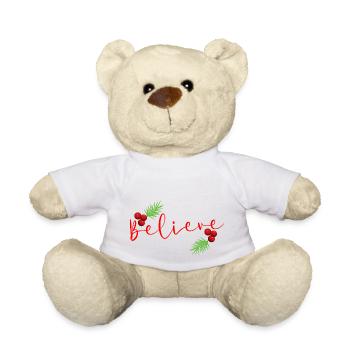 Believe In Christmas - Teddy Bear - white - Front