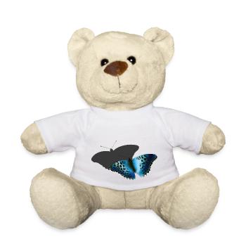 Blue Butterfly - Teddy Bear - white - Front