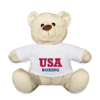 BOXE USA - Couleurs nationales - États-Unis - Nounours - blanc - Devant
