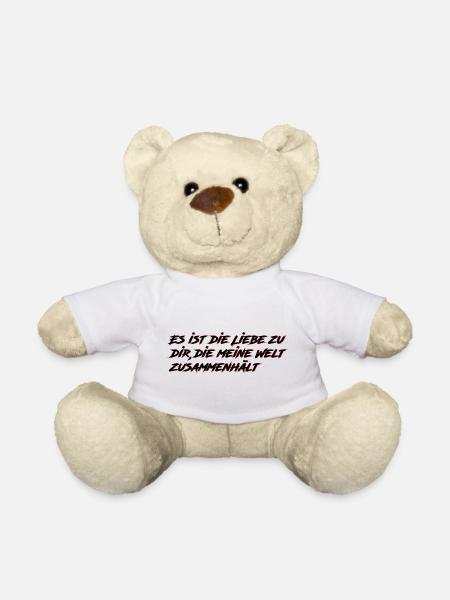 Liebes Spruch - Teddy - Weiß