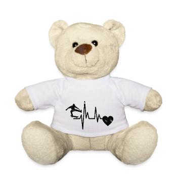 Skateboard Skateboarding Skaten Longboard Skater - Nounours - blanc - Devant