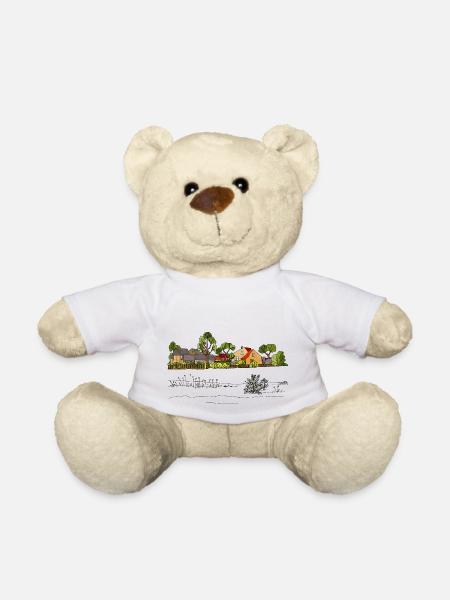 Ländliche Landschaft - Teddy - Weiß
