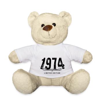 1974 LIMITED EDITION decorated | Vectorgraphic - Teddy Bear - white - Front