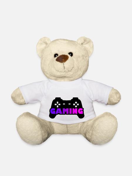 Gaming-Joystick lila rosa - Teddy - Weiß