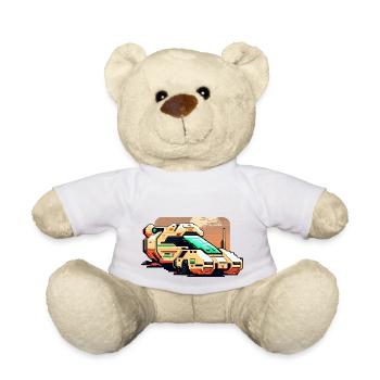 Transporteur futuriste sur une planète - Nounours - blanc - Devant