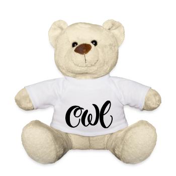 Owl lettrage - Nounours - blanc - Devant