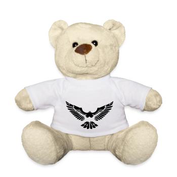 aigle stylisé ouvrant ses ailes en face - Nounours - blanc - Devant