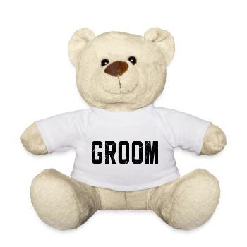 Groom Cool Matching Couple Wedding Party Mariage - Nounours - blanc - Devant