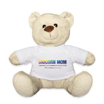Licorne Maman Foncée - Nounours - blanc - Devant
