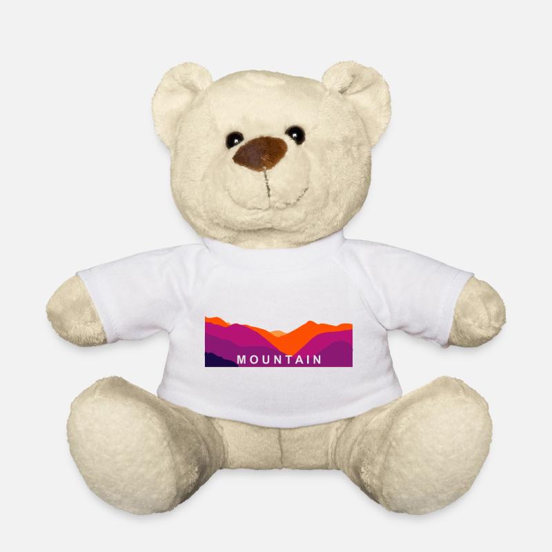 Bergsilouette Mountain - Teddy Bear - white