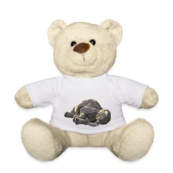 Asian elephant in the sun - Teddy Bear - white - Front