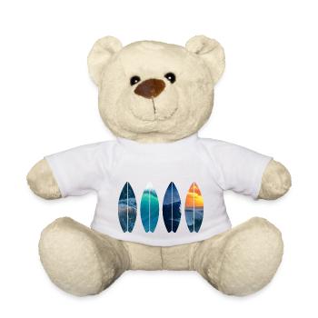 Surf surfer gift Vintage - Teddy Bear - white - Front