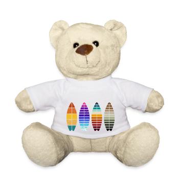 Surf surfer gift Vintage - Teddy Bear - white - Front