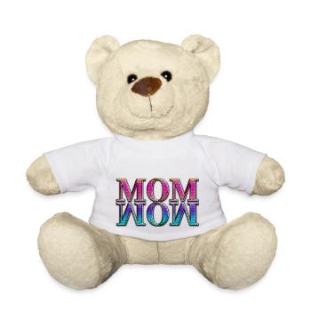 Mama Mom Wow Mothers Day Funny Cute Family Mother - Teddy Bear - white - Front