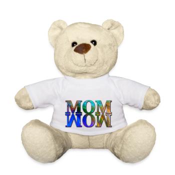 Mama Mom Wow Mothers Day Funny Cute Family Mother - Teddy Bear - white - Front