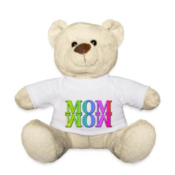 Mama Mom Wow Mothers Day Funny Cute Family Mother - Teddy Bear - white - Front
