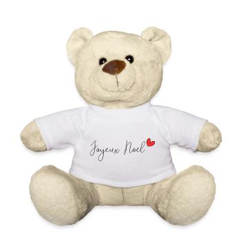 NOËL. JOYEUX NOËL. MERRY CHRISTMAS. NOUVEL AN - Nounours - blanc - Devant