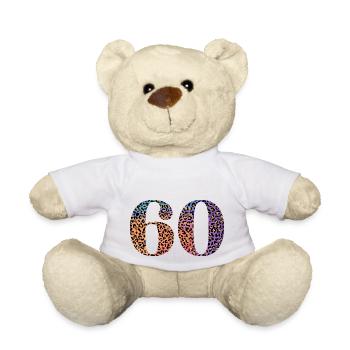 60e anniversaire léopard - Nounours - blanc - Devant