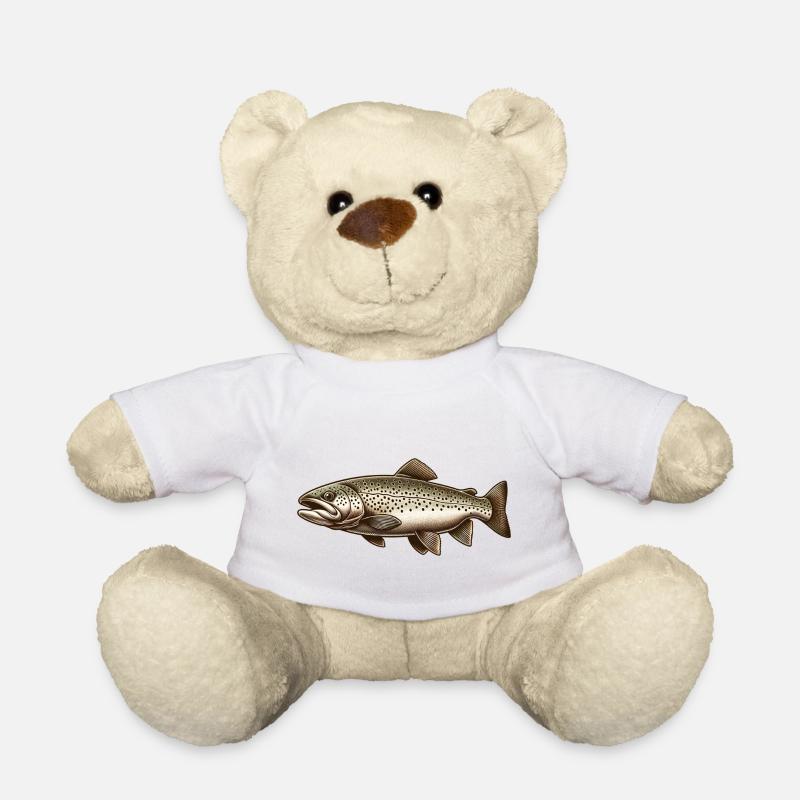 Trout - Teddy Bear - white