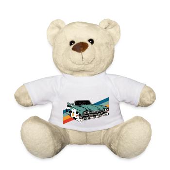 Voiture classique-voiture ancienne - Nounours - blanc - Devant