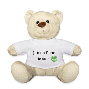 Es ist mir egal, ich bin Veganer - Teddy - Weiß - Vorne