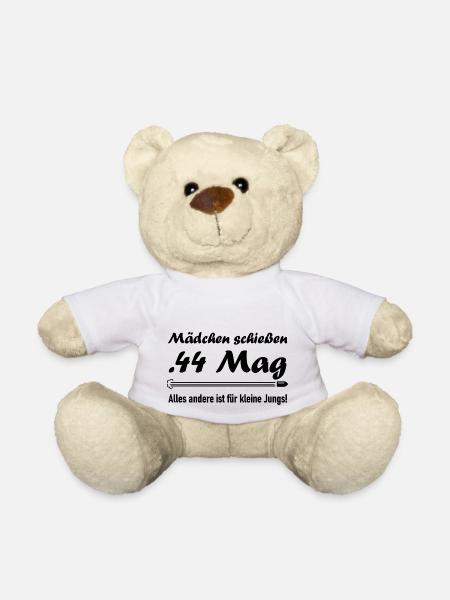Mädchen schießen .44 Magnum - Teddy - Weiß