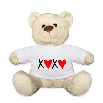 XOXO Câlins et bisous - Nounours - blanc - Devant
