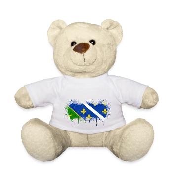 Bosnia herzegovina europe bosnia and flag mostar - Teddy Bear - white - Front
