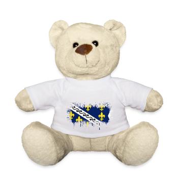 Bosnia in herzegovina europe sarajavo flag mostar - Teddy Bear - white - Front