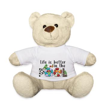 summer lake nature flora art pool sea beach love - Teddy Bear - white - Front